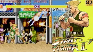 Street Fighter II: Rainbow Edition (1992) - Arcade Mode Walkthrough - Guile - 4K 60 FPS.