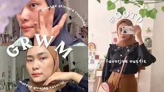 GRWM #2 | get ready with me | skincare routines | daily makeup tutorial | makeup glowing tutorial✨
