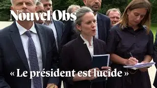 Lucie Castets et Olivier Faure réagissent après l'entretien du NFP avec Emmanuel Macron