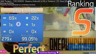 osu! one punch man theme HERO! [S rank]