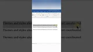 Remove underline in word between Text. 