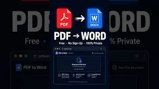 Free PDF to Word converter — no sign-up, no uploads, no watermarks. Convert PDFs to editable DOCX