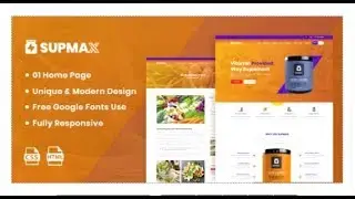 Supmax - Health Supplement Landing Page | Themeforest Templates