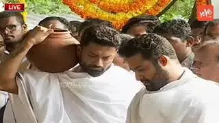 Harikrishna Final Rites  | Nandamuri Harikrishna Funeral  | Jr NTR | Balakrishna | YOYO TV NEWS