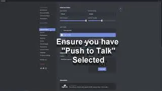 Discord - Setting your Press to Talk