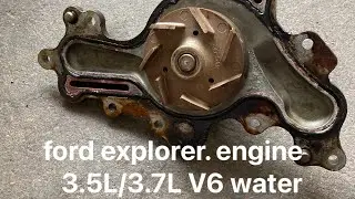ford explorer. engine 3.5L/3.7L V6 water pump replacement 16 ឧសភា 2024
