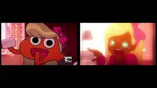 Если удивительный мир Gumball был аниме Сравнение