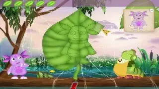 Лунтик учится рисовать.
