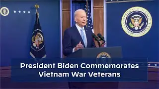 President Biden on a “Welcome Home” Vietnam War Veterans Commemoration, 2023.