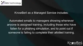 Improve Your Cyber Defense with KnowBe4 Security Awareness Training as a Managed Service | ABSI.uk