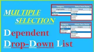 How To Create Dependent Drop Down List in Excel with Multiple Selection [Each Row][INDIRECT Formula]