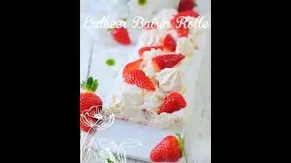 Erdbeer Baiser Rolle