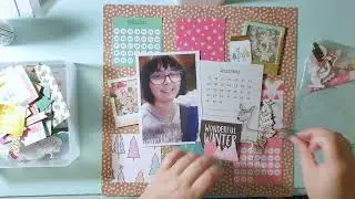 Off the Board #OTBWPP | Snow and Cocoa Crate Paper Scrapbook Layout "Wonderful Winter Drink"
