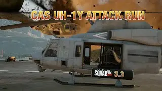 Incredibly cinematic CAS Attack Run - Close Air Support vs MI-8 helicopter - Squad v3.3 [4K clip]