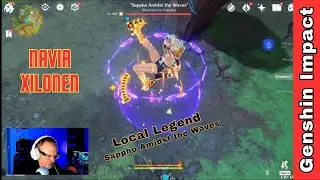 Genshin Xilo and Navia vs. Local Legend Sapphos Amidst the Waves