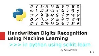 Handwritten Digits Recognition in python using scikit-learn