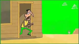 Green Screen cartoon animation. funny cartoon animation. Green screen cartoon video.