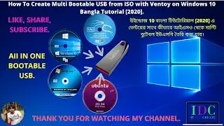 How To Create Multi Bootable USB from ISO with Ventoy on Windows 10 Bangla Tutorial [2020].