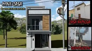 CASA 5 X 9 METROS | MINICASA MODERNA | 2 RECAMARAS | CONSULTORIO