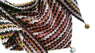 Simple version of a shawl. Pattern (No. 51)