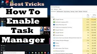 How to enable task manager in windows 10