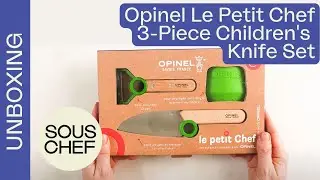 Unboxing Opinel Green Le Petit Chef 3 Piece Children's Knife Set | Sous Chef UK SKU: IC0080