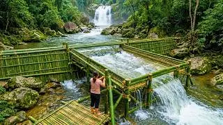 100 Days Building A Giant Fish Trap To Catch Wild Fish And Stock A Forest Farm Pond
