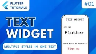 Flutter Text Widget for Apps Design | Flutter Basic Tutorial | App Development -  Flutter #01
