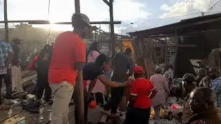 Gikomba market Demolition to pave the way and construction of fire station.