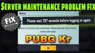 Server is currently under maintenance PUBG KOREAN VERSION.network login failed unable to connect