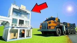 DESTROY POLICE STATION IN FRONT OF THE POLICE - RIGS BRICK | LEGO POLICE CHASE IN BRICK RIGS