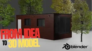 Building a Modern Tiny House in Blender | 3D Design Timelapse