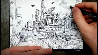 Live Sketchbook Drawing Ep.1 (No-Talking/Lo-fi/Jazzy Music)