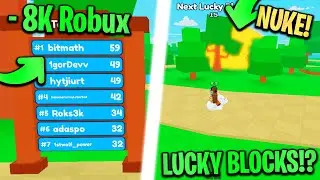 ⭐Becoming The Best Player In Random Lucky Block Every Minute  Simulator Roblox!⭐