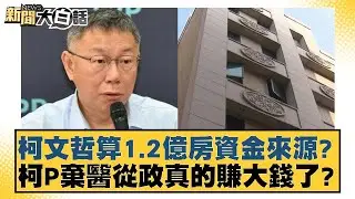 柯文哲算1.2億房資金來源？柯P棄醫從政真的賺大錢了？ 新聞大白話 20240825