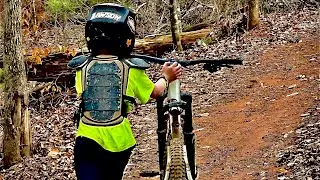 Full run on back yard trail