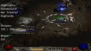 Diablo 2 - 10400 Baal Hell quest drops w 1400% mf - Holy Grail