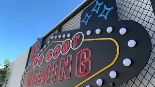 Neon Tubes Mounted on Black Backboard