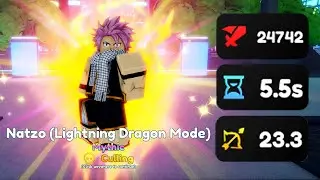 Evolved Natsu Showcase (Lightning Dragon Mode) | Anime Adventures | ROBLOX