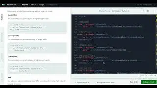 Hackerrank Python Solution #7 Strings - Python: Text Alignment