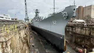 Visiting Battleship New Jersey in Dry Dock