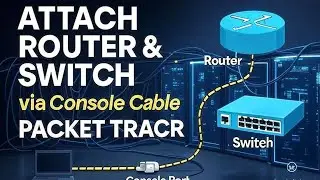 How to Attach router & switch via console cable in Cisco packet tracer