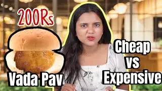 200Rs Vada Pav vs 60Rs vs 39Rs | Cheap vs expensive | Akanksha and Bhushan | Vada pav