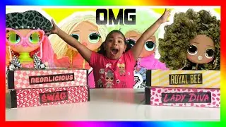 *L.O.L. Surprise! O.M.G fashion dolls complete set opening! Royal Bee, Neonlicious, Lady Diva,  Swag