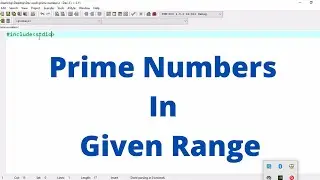 C program to check prime number in a given range