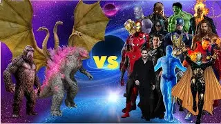 Godzilla and Kong vs marvel and dc