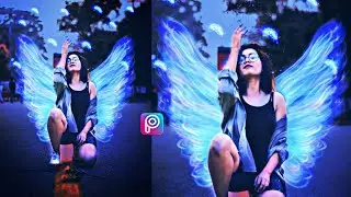 PicsArt Wings Photo Editing | Dark Tone Night Effect | PicsArt New Concept | PicsArt Girls Editing