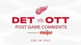 Larkin, Perron and Coach Lalonde | Post Game 2/28 vs. Ottawa