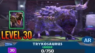 LEVEL 30 MAX LEVEL TRYKOSAURUS! FINAL LEVEL 30 UNIQUE HYBRID! | Jurassic World Alive