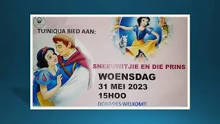 Tuiniqua bied aan Sneeuwitjie en die Prins